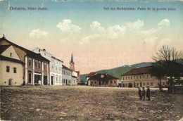 * T2/T3 Dobsina, Fő Tér, Sárkány Boldizsár üzlete, Evangélikus Templom / Main Square With Shops, Church - Zonder Classificatie