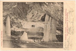 T2/T3 1903 Dobsina, Dobschau; Eishöhle Dobsina / Dobsinai Jégbarlang, Belső. Kiadja Fejér E. / La Grotte Glaciere De Dob - Unclassified