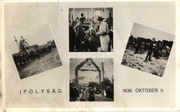 T2/T3 1938 Ipolyság, Sahy; Bevonulás, Cserkészek, Kerékpáros Katonák / Entry Of The Hungarian Troops, Irredenta, Scouts, - Zonder Classificatie