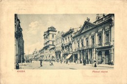 T2/T3 1912 Kassa, Kosice; Fő Utca, Városháza, üzletek. W. L. Bp. 6209. / Main Street, Town Hall, Shops (EK) - Non Classés