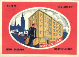 T2/T3 Kassa, Kosice; Hotel Palace Reklámlap / Hotel Advertisement Card S: Wiko '1938 Kassa Visszatért' So. Stpl (EK) - Unclassified