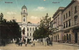* T3 1926 Komárom, Komárno; Klapka Tér és Szobor, Városház, Ipovitz és Ivánfi üzlete, Könyvnyomda / Square, Statue, Town - Unclassified