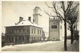 T2 Poprád (Tátra), Templom, Csonka-torony Télen / Street View In Winter, Church, Tower - Unclassified