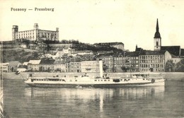 T2 Pozsony, Pressburg, Bratislava; Várhegy, 'Hildegarde' Lapátkerekes Gőzhajó / Castle Hill, Hildegarde Passenger Paddle - Non Classés