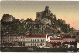 T2/T3 Trencsén, Trencín;  Váralja Vasúti Sínnel / Castle With Railway Tracks (EK) - Non Classés