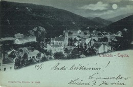 * T2 1900 Trencsénteplic, Trencianske Teplice; Látkép, Templom / General View, Church - Non Classés