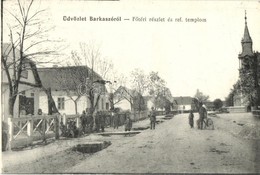 * T1/T2 Barkaszó, Barkasovo; Fő Tér, Református Templom, Szövetkezeti üzlet / Main Square, Calvinist Church, Cooperative - Unclassified