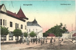 T2 1916 Beregszász, Berehove; Andrássy Utca, Kerékpár, üzlet  / Street View, Bicycle, Shops - Sin Clasificación