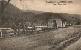 T2/T3 Técső, Tacovo; Tisza Híd Katonákkal / Bridge With Soldiers  (EK) - Non Classés