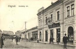 T2 Ungvár, Uzhorod; Széchény Tér, Gyógyszertár, Völgyi József, Glück József és Leskovits József üzlete / Square, Pharmac - Ohne Zuordnung