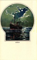 ** T1/T2 Adria, Steamship, Night; Bruchsteiner és Fia Litho - Unclassified