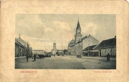 * T3 1914 Nagykikinda, Kikinda; Ferenc József Tér, Templom, üzletek. W.L. Bp.625. / Square, Church, Shops (EK) - Zonder Classificatie