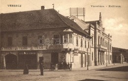 T2 1906 Versec, Vrsac; Városháza, Steiner Simon és Berger Testvérek Utóda üzlete / Rathaus, Brüder Berger Nachfolger / T - Non Classés
