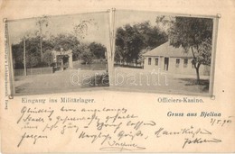 T2/T3 1903 Bjelina, Bijeljina; Eingang In Militärlager, Officiers-Kasino / Entry Of The K.u.K. Military Camp, Officers'  - Unclassified