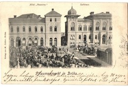 T2/T3 1903 Brcko, Brcka; Pflaumenmarkt, Rathaus / Town Hall, Market Vendors, Plum Market, Shops. M. Zeitler (EK) - Non Classificati