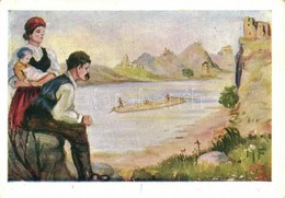 ** T1 A Vág Völgye, Vize Fája, Magyar Vágya. Kiadja A Magyar Nemzeti Szövetség / Hungarian Irredenta Art Postcard; Povaz - Non Classés