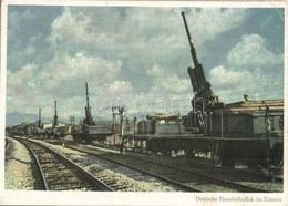 ** T2/T3 Deutsche Eisenbahnflak Im Einsatz. PK-Aufn. Kriegsber. Meinhold, Carl Werner / WWII German Military, Machine Gu - Zonder Classificatie