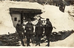 * T1/T2 1916 December 30, Lenk Kapitány átveszi A Gépfegyver Századot / WWI K.u.K. Military In Winter, Officer Takes Ove - Non Classés