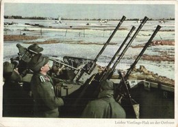 ** T2/T3 Leichte Vierlings-Flak Schützt Einem Flugplatz An Der Ostfront. PK-Aufn. Kriegsber. C. Berger, Carl Werner / WW - Ohne Zuordnung