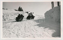 ** T1 Sledding In The Toboggan Run, Winter Sport. Photo - Unclassified