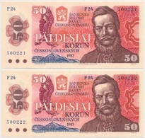 Csehszlovákia 1987. 50K (2x) Sorszámkövetők T:I
Czechoslovakia 1987. 50 Korun (2x) Sequential Serials C:UNC - Non Classés