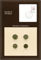 Argentina 1987. 1c-50c (4xklf), 'Coin Sets Of All Nations' Forgalmi Szett Felbélyegzett Kartonlapon T:1 
Albania 1987. 1 - Ohne Zuordnung