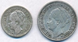 Hollandia 1928. 25c Ag + 1941. 10c Ag 'I. Vilma' T:2,2-
Netherlands 1928. 25 Cents Ag + 1941. 10 Cents Ag 'Wilhelmina I' - Ohne Zuordnung