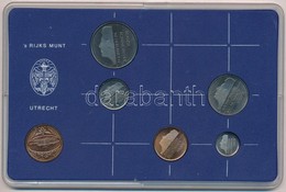 Hollandia 1982. 5c - 2 1/2G (5xklf) + 1982. 's Rijks Munt 1982 (Királyi Verde)' Br Zseton, Műanyag Tokban T:1 Netherland - Unclassified