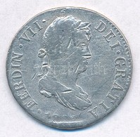 Spanyolország ~1820CJ 2R Ag 'VII. Ferdinánd' (5,8g) T:3 K.
Spain ~1820CJ 2 Reales Ag 'Ferdinand VII' (5,8g) C:F Scratche - Non Classés