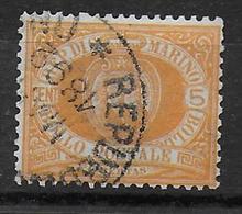 SAINT MARIN - YVERT N°2 OBLITERE - COTE = 25 EUROS - Used Stamps