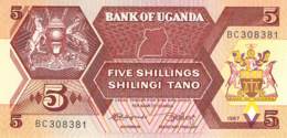 5 Schillings 1987 Uganda - Uganda