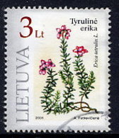 LITHUANIA 2001 Endangered Plants 3 L., Used.  Michel 759 - Lituanie