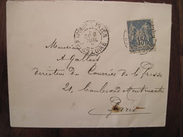 France 1900 Lettre Enveloppe Cover Craponne Sur Arzon 15 C - 1877-1920: Semi Modern Period