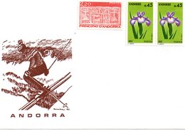 Enveloppe Pré Timbrée Andorre (timbres De 1996 1974 X 2 ) - Lettres & Documents