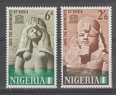 PAIRE NEUVE DU NIGERIA - PROTECTION DES MONUMENTS DE NUBIE N° Y&T 153/154 - Egittologia