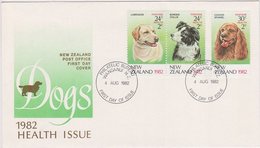 NEW ZEALAND 1982 DOGS FDC - Covers & Documents