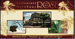 Große AK - Restaurant / Weinhaus Rose - Lohr Am Main  -  Ca. 1995 - Lohr