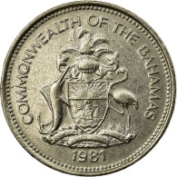 Monnaie, Bahamas, Elizabeth II, 25 Cents, 1981, Franklin Mint, TTB, Nickel - Bahamas
