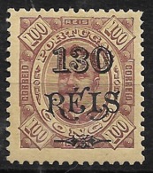 Portuguese Congo – 1902 King Carlos Surcharged 130 On 100 Réis Mint Stamp - Congo Portugais