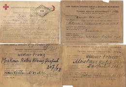 MOCKBA   /  ROTE KREUZ, 4 Stk. - Lettres & Documents