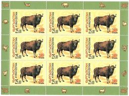 Kyrgyzstan.2009 Year Of Bull. Sheetlet Of 9 Stamps.  Michel # 572  KB - Kirghizistan