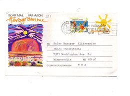 LAB581 - AUSTRALIA 1991 , Lettera Per Gli USA - Brieven En Documenten