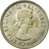 Monnaie, Australie, Elizabeth II, Sixpence, 1962, Melbourne, TTB, Argent, KM:58 - Sixpence
