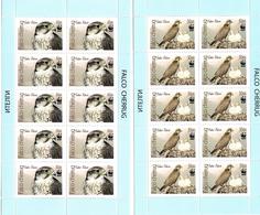 Kyrgyzstan.2009 WWF. Saker Falcon. 4 Sheetlets, Each Of 10  Michel # 579-82 KB - Kirghizistan