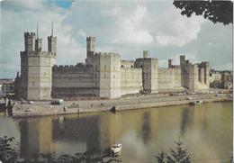 Caernarvon Castle, Eagle, Queen's And Black Towers From Coed Helen Hill - Caernarvonshire