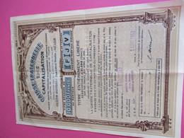 Caisse Fraternelle De Capitalisation/ Titre épargne Au Porteur Entièrement Libéré/ LILLE/ 1953         ACT237 - Banque & Assurance