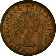 Monnaie, Australie, Elizabeth II, 1/2 Penny, 1961, TB+, Bronze, KM:61 - ½ Penny