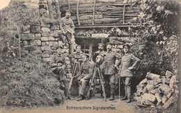 BOMBENSICHERE SIGNALSTATION-WW1 GERMAN MILITARY PHOTO POSTCARD 39422 - Weltkrieg 1914-18