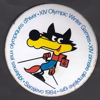 Olympic Games Sarajevo 1984 / Mascot Vucko, Alpine Skiing / Adesivo Sticker Label Autocollant - Apparel, Souvenirs & Other