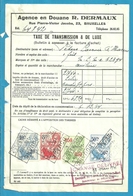 Fiscale Zegels 10 Fr + 8 Fr..TP Fiscaux / Op Dokument Douane En 1934 Taxe De Transmission Et De Luxe - Documentos